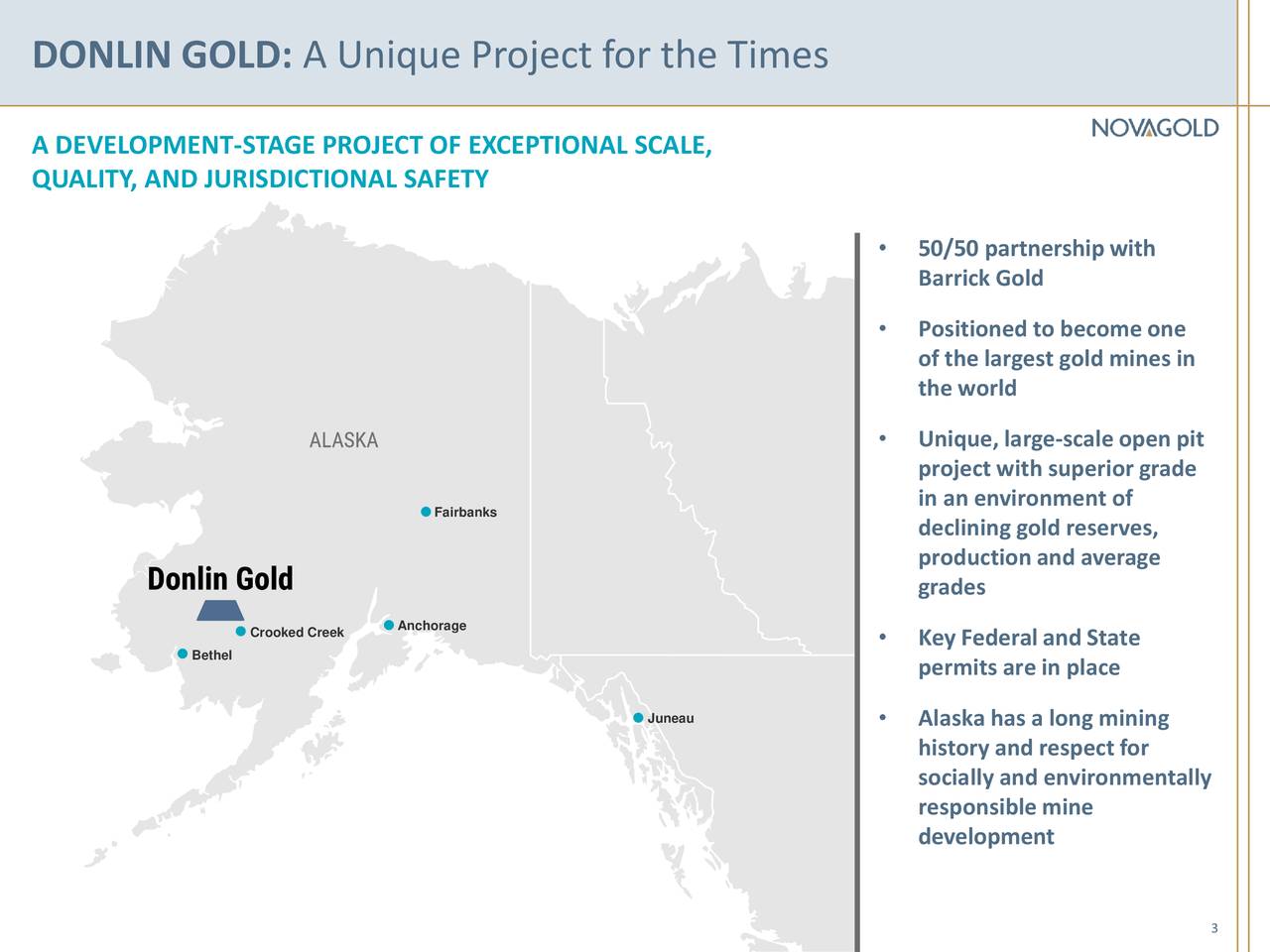 DONLIN GOLD: A Unique Project for the Times