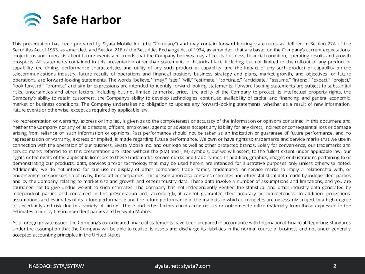 Safe Harbor