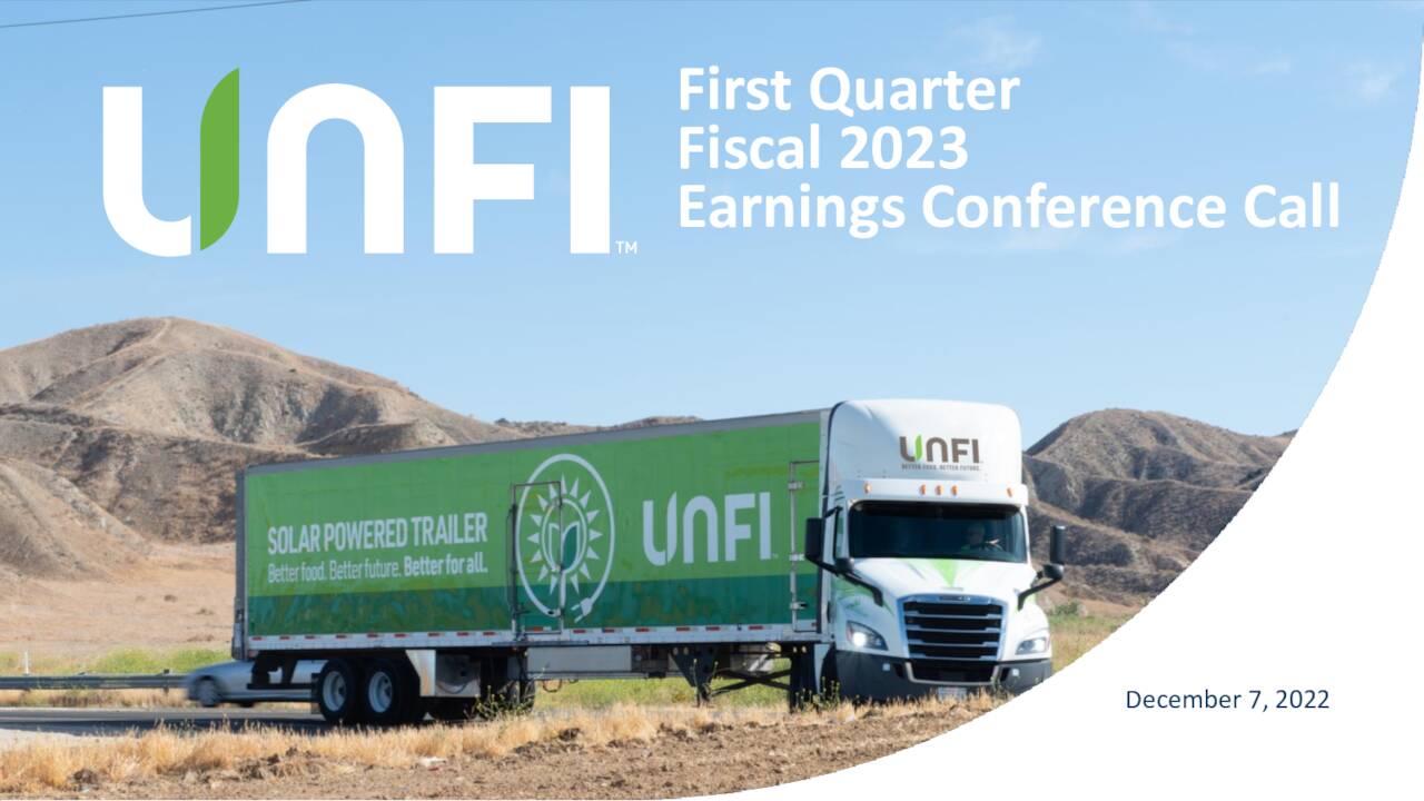 United Natural Foods, Inc. 2023 Q1 Results Earnings Call