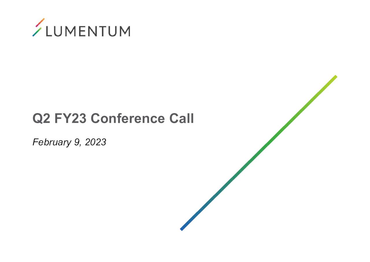 Lumentum Holdings Inc 2023 Q2 Results Earnings Call Presentation