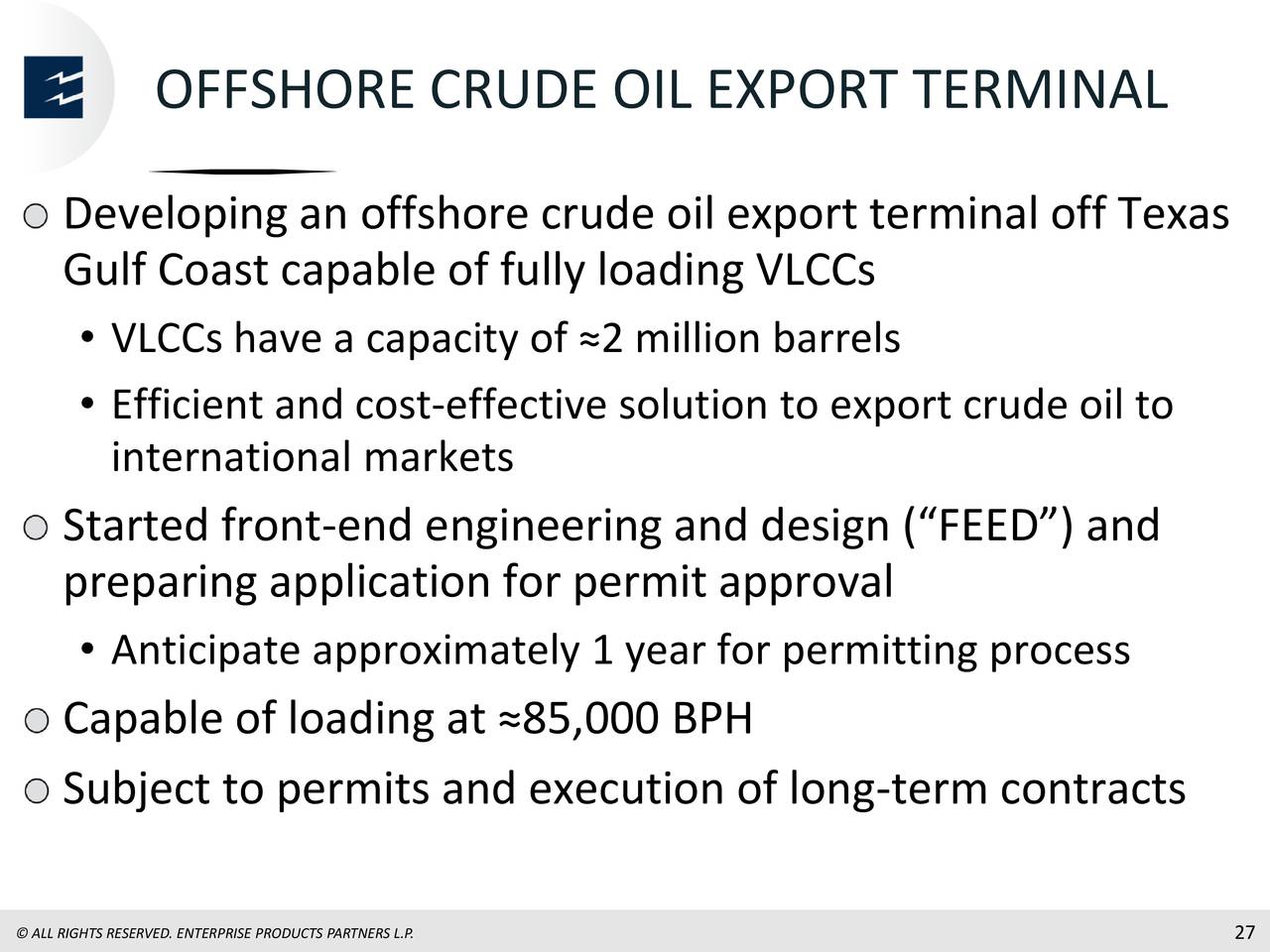 OFFSHORE CRUDE OIL EXPORT TERMINAL