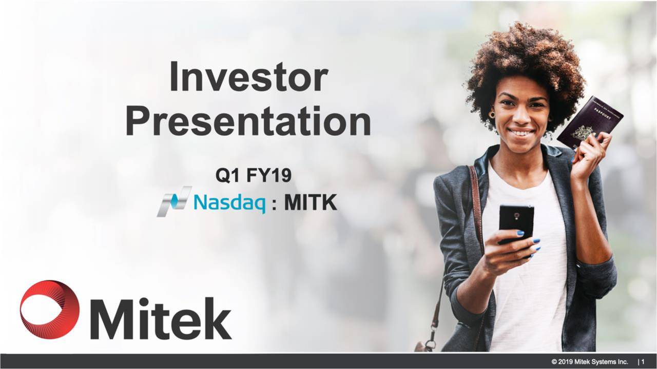 Mitek Systems Inc. 2019 Q1 - Results - Earnings Call Slides (NASDAQ ...