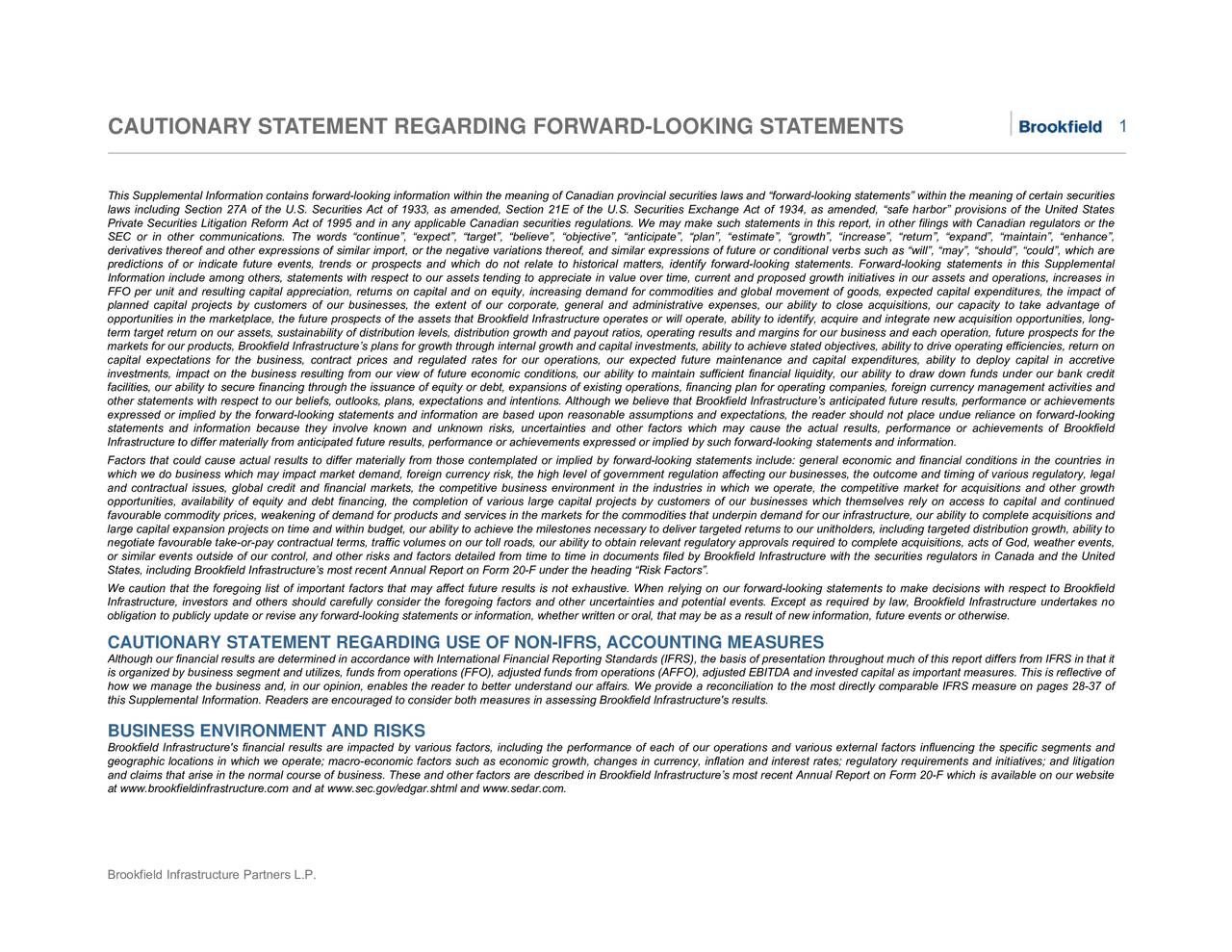 Brookfield Infrastructure Partners L.P. 2016 Q3 Results Earnings