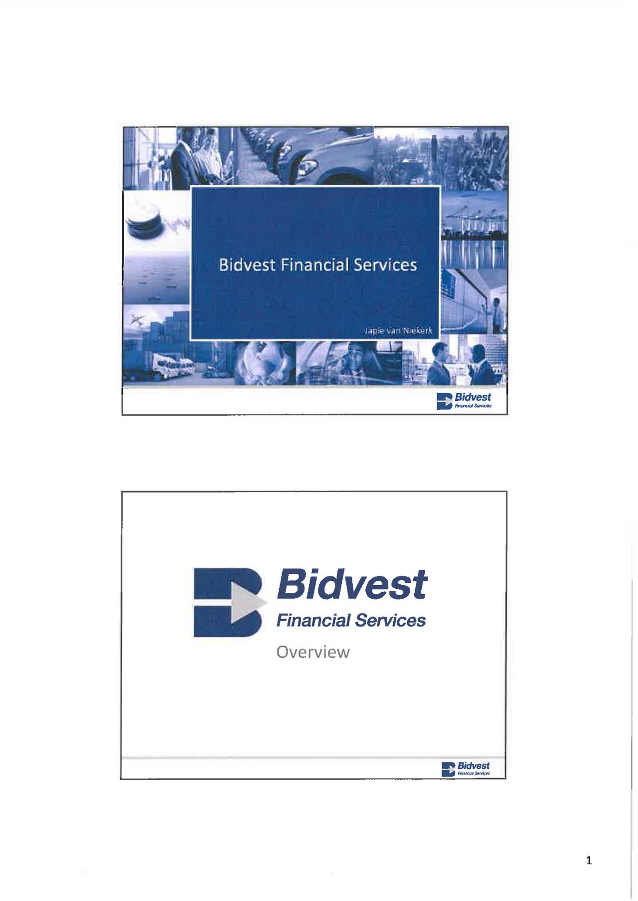 Bidvest forex