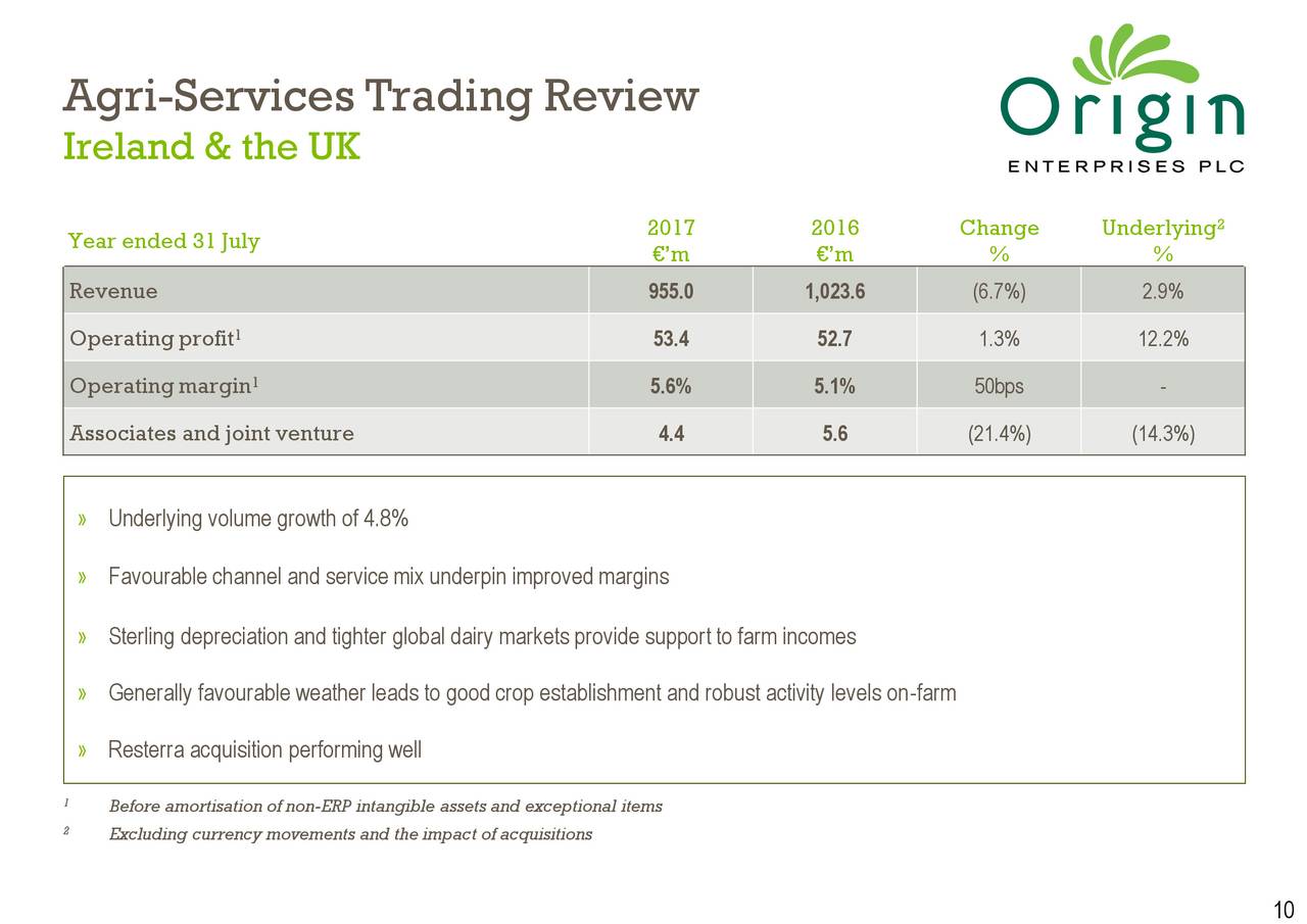 Origin Enterprises PLC 2017 Q4 Results Earnings Call Slides