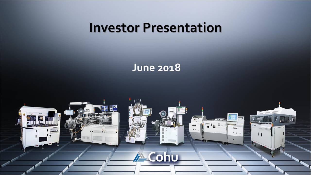 Cohu (COHU) Presents At Needham 2018 Automotive Tech Day Slideshow
