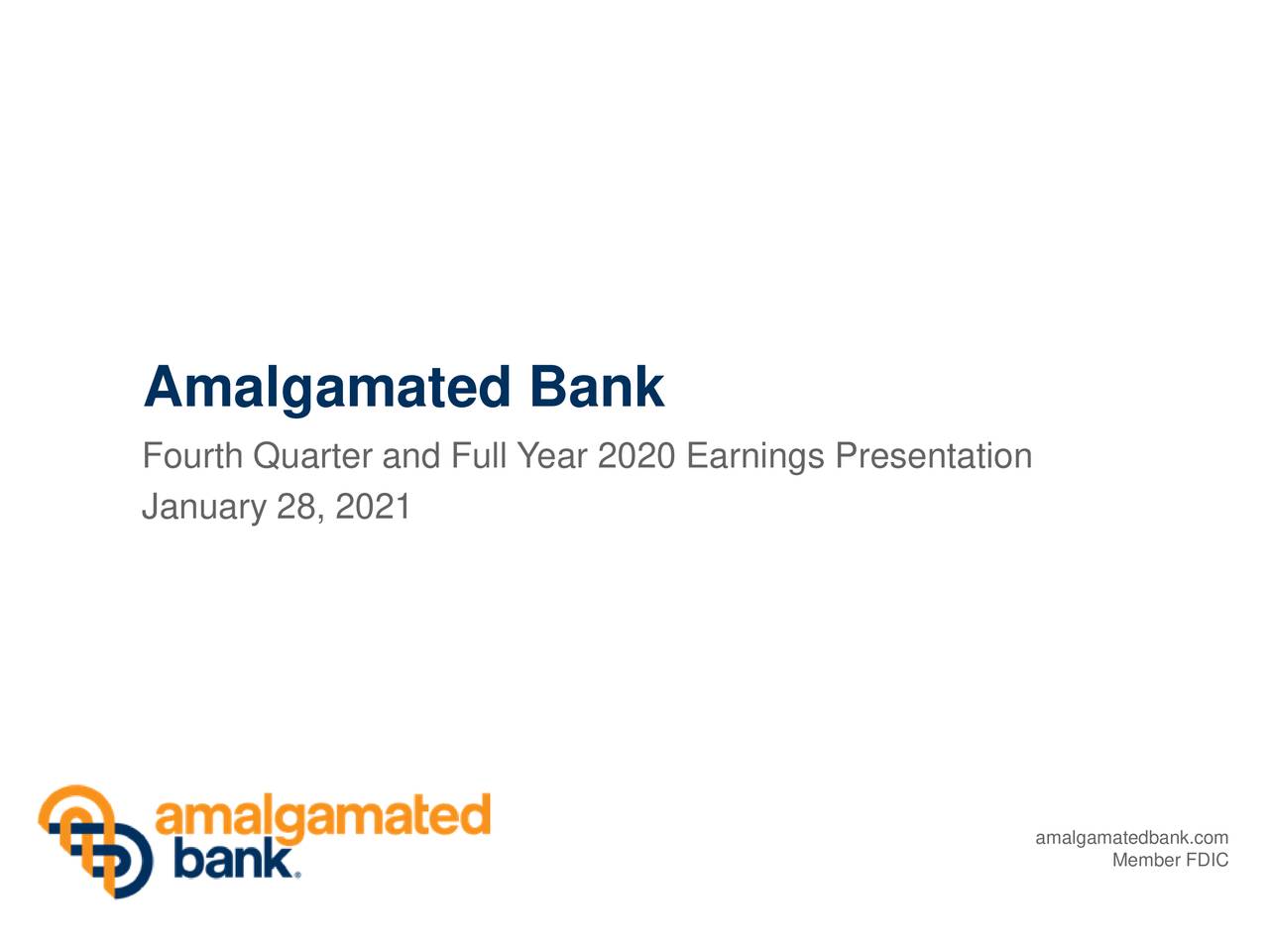 Amalgamated Bank 2020 Q4 Results Earnings Call Presentation (NASDAQ