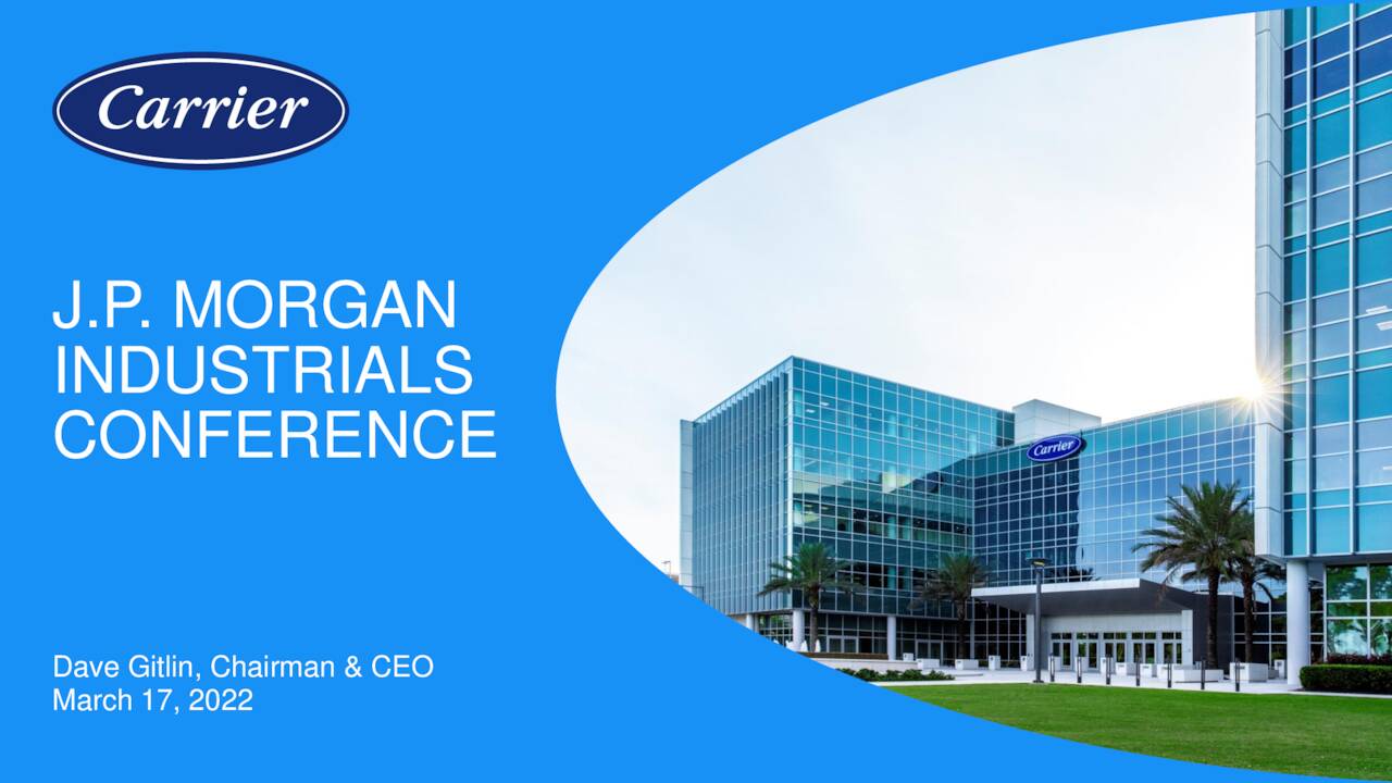 Carrier Global (CARR) presents at JP Industrials Conference