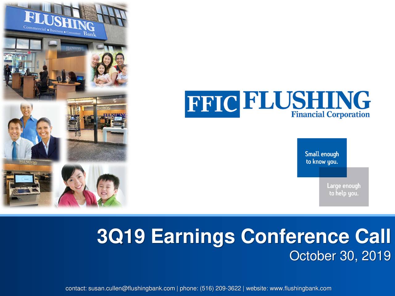 Flushing Financial Corporation 2019 Q3 Results Earnings Call Presentation (NASDAQFFIC