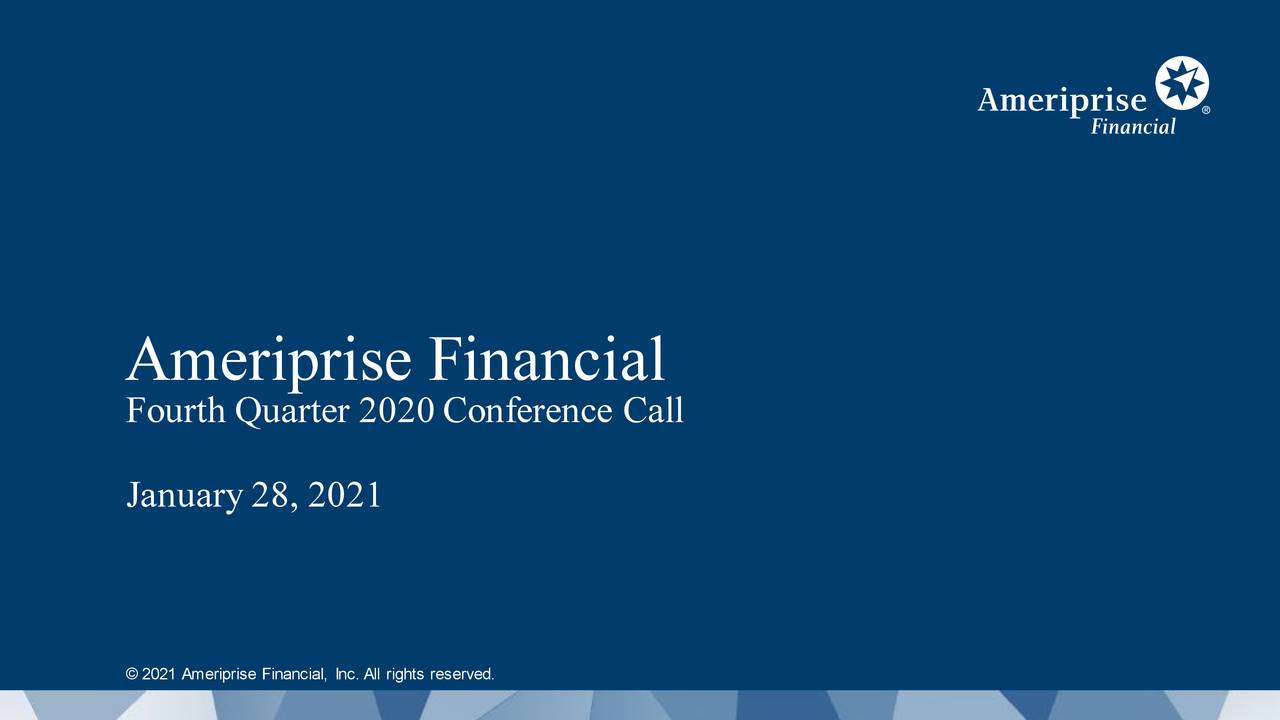 Ameriprise Financial, Inc. 2020 Q4 - Results - Earnings Call ...