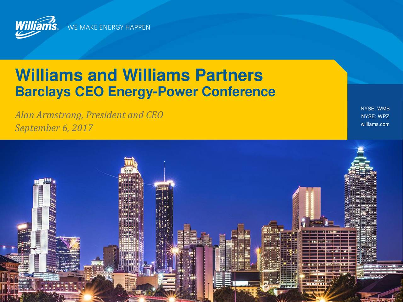 The Williams Companies (WMB) Presents At Barclays CEO EnergyPower