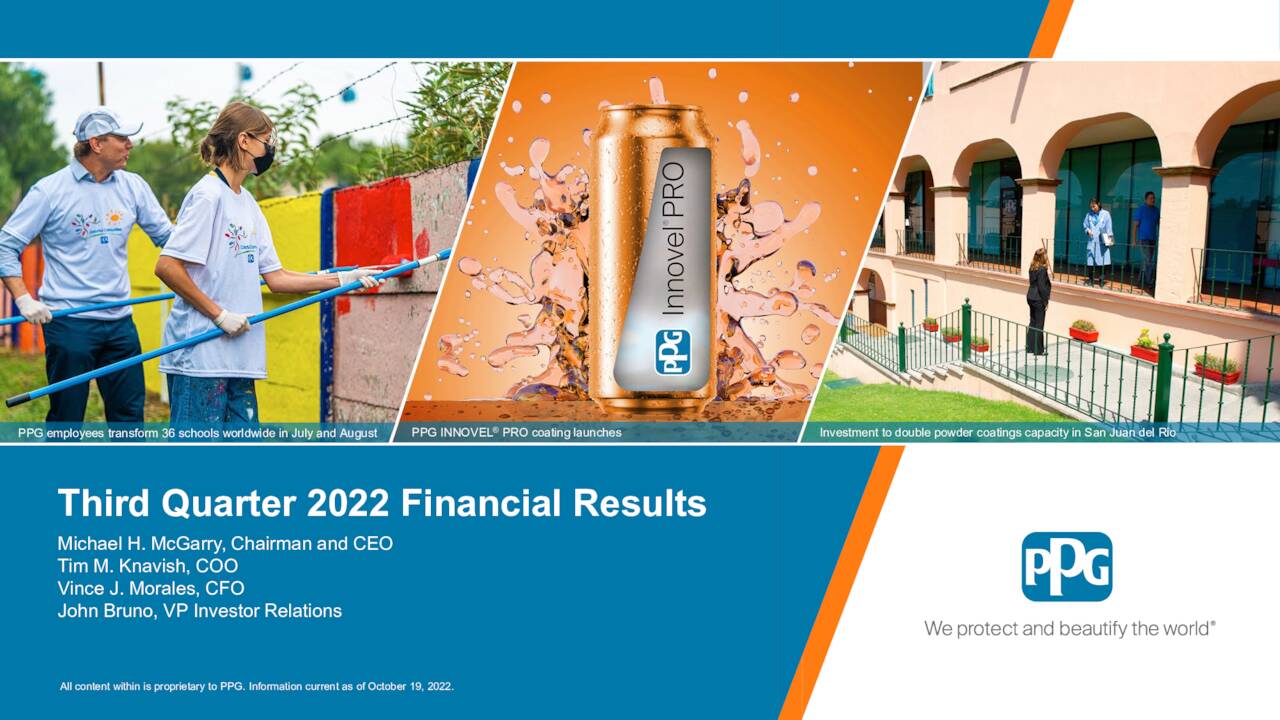 PPG Industries Inc 2022 Q3 Results Earnings Call Presentation   1 