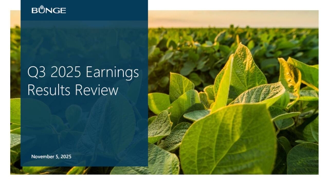 Bunge Global SA 2025 Q3 - Results - Earnings Call Presentation (NYSE:BG ...