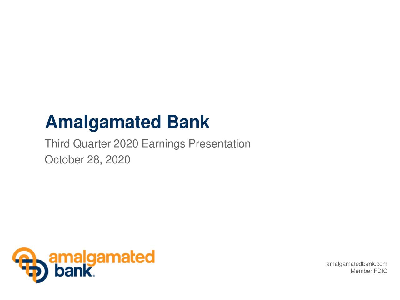 Amalgamated Bank 2020 Q3 Results Earnings Call Presentation (NASDAQ