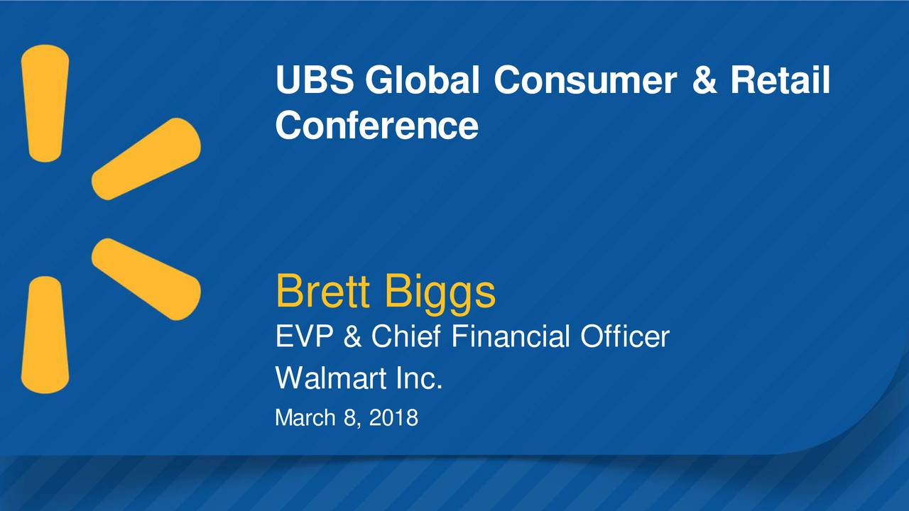Walmart Inc. (WMT) Presents At UBS Global Consumer and Retail
