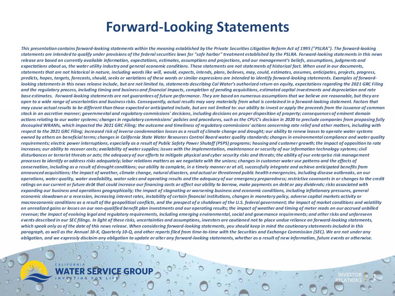 California Water Service Group 2023 Q4 Results Earnings Call