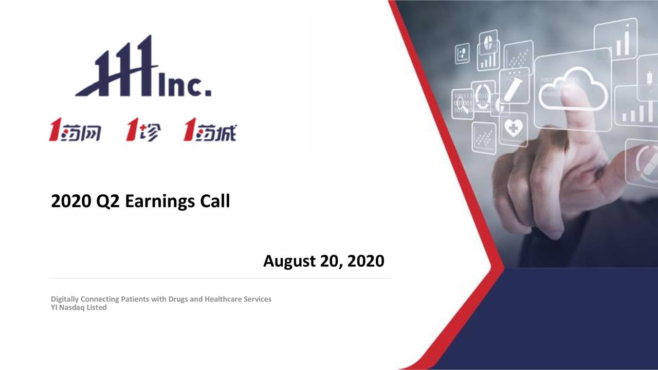 111 Inc 2020 Q2 Results Earnings Call Presentation Nasdaqyi Seeking Alpha 3488