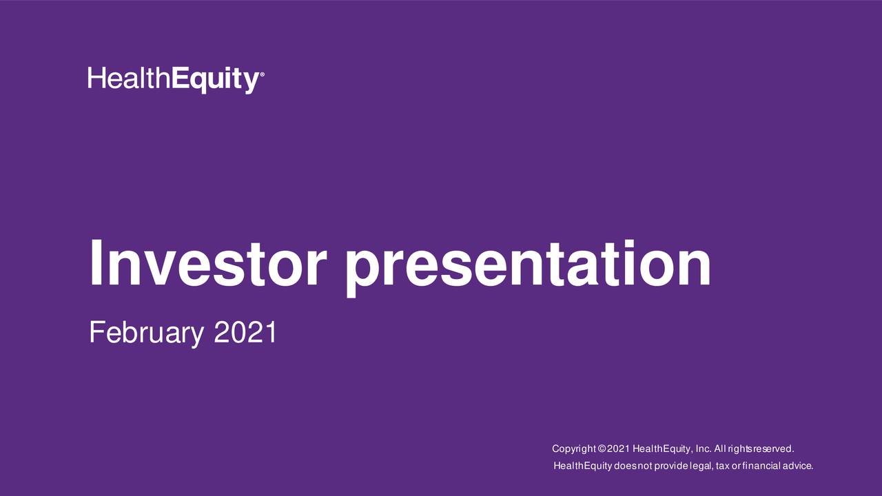 healthequity investor presentation