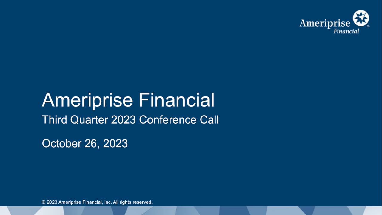 Ameriprise Financial, Inc. 2023 Q3 - Results - Earnings Call ...