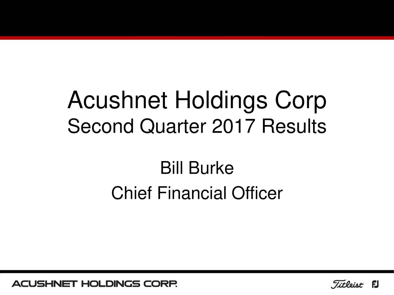 Holdings 2017 Q2 Results Earnings Call Slides (NYSEGOLF