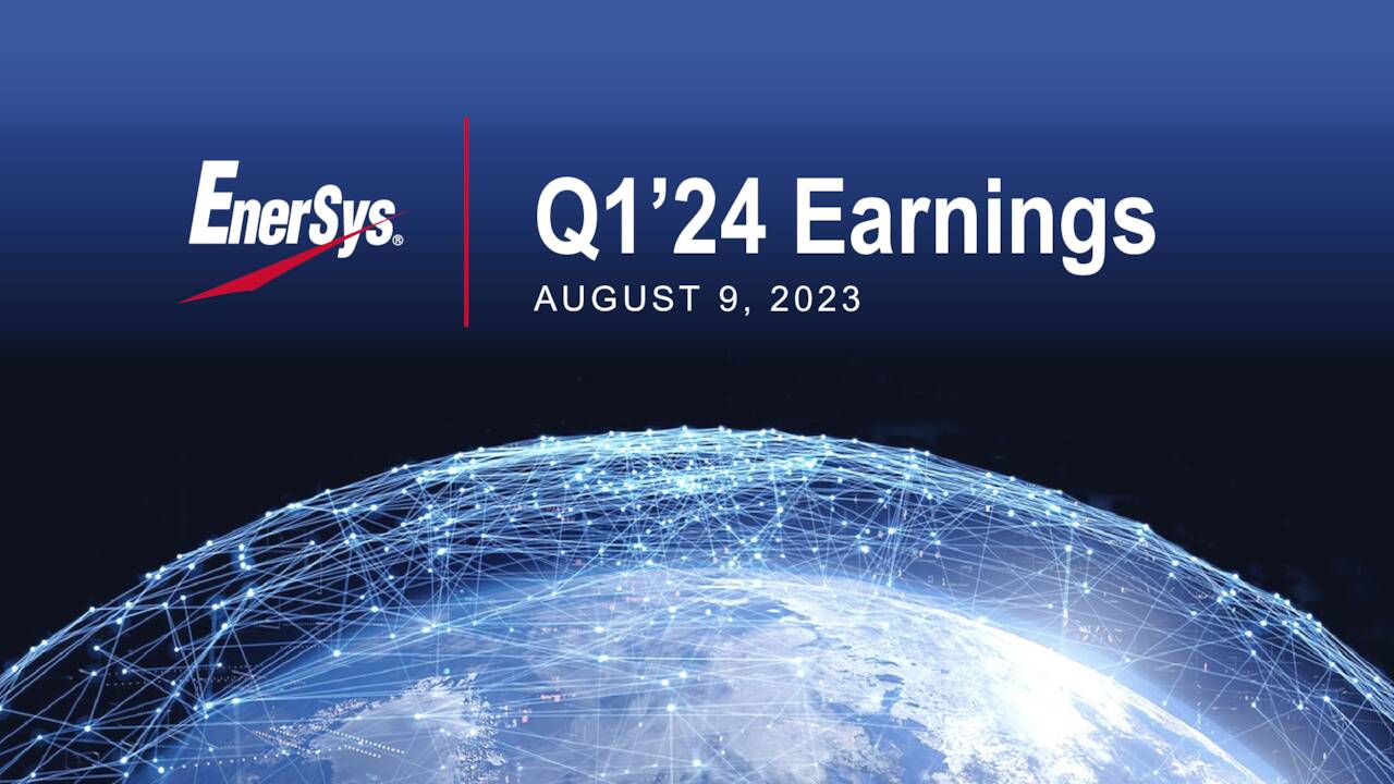 EnerSys 2024 Q1 - Results - Earnings Call Presentation (NYSE:ENS ...