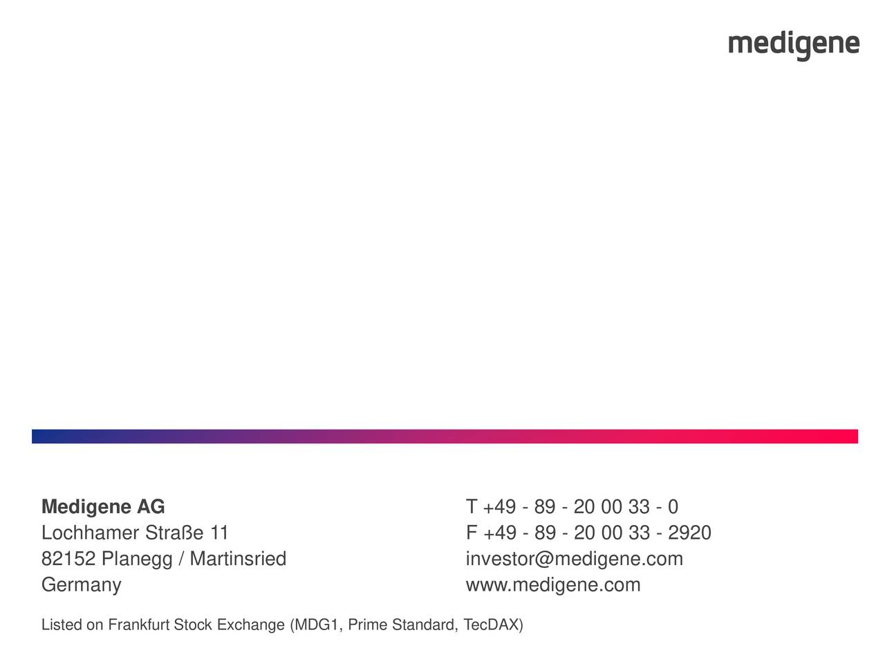 Medigene Ag 18 Q2 Results Earnings Call Slides Otcmkts Mdgef Seeking Alpha