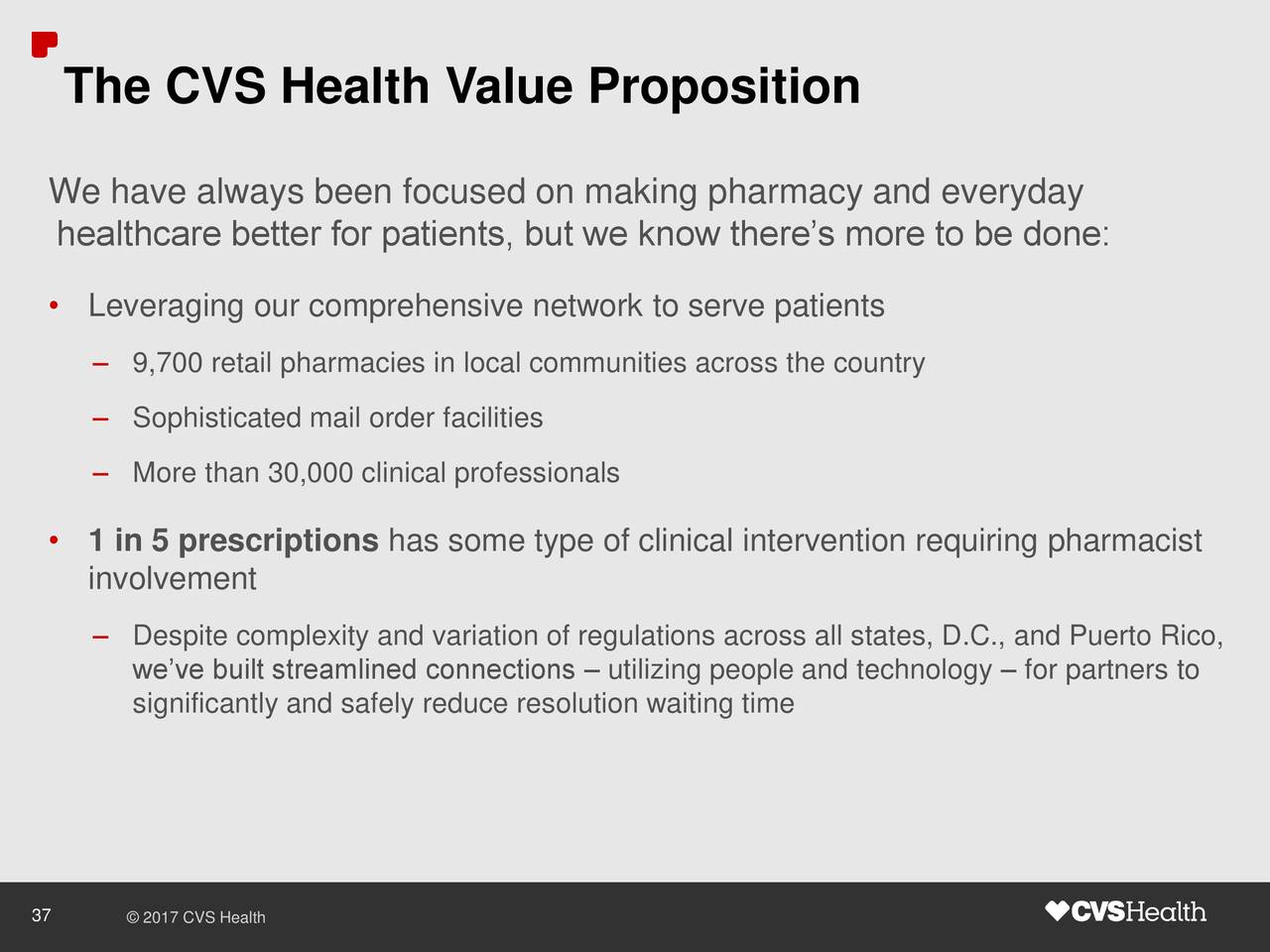 CVS Health Corporation 2017 Q3 Results Earnings Call Slides (NYSE