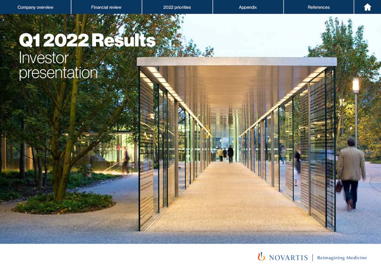 Novartis AG 2022 Q1 Results Earnings Call Presentation (NYSENVS
