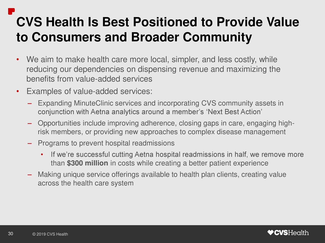 CVS Health Corporation 2018 Q4 Results Earnings Call Slides (NYSE