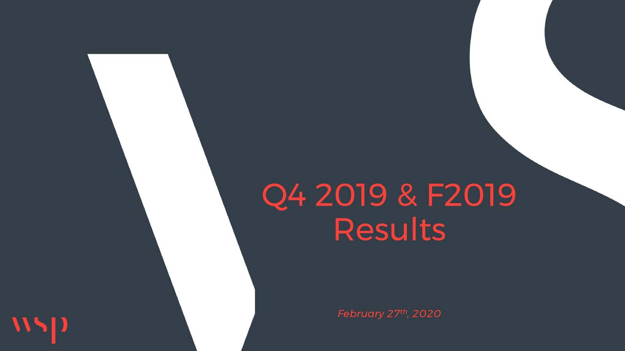 Q4 2019 & F2019