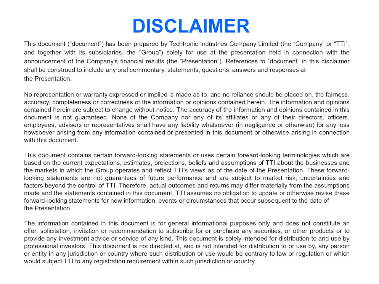 DISCLAIMER