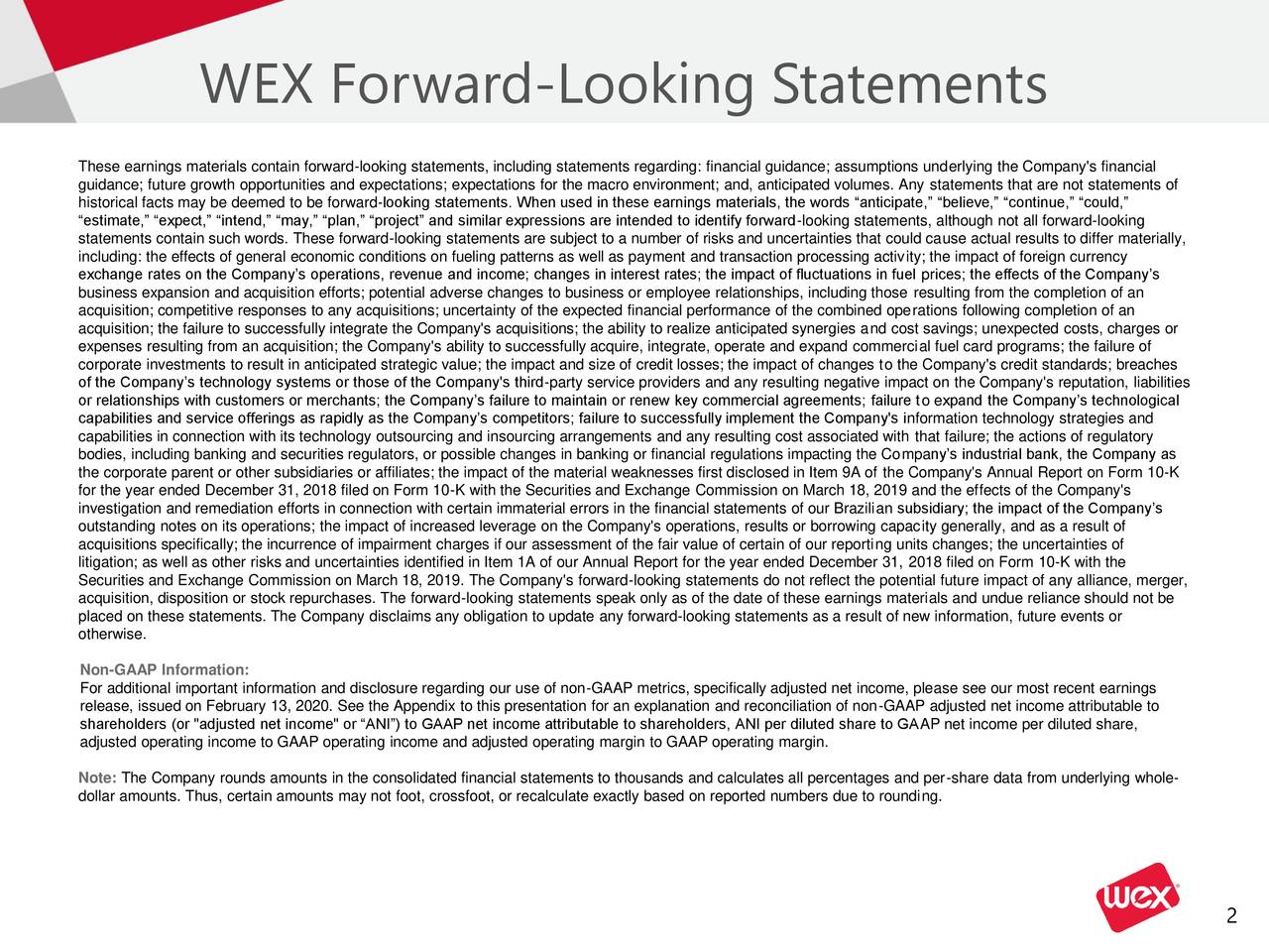 WEX Inc. 2019 Q4 - Results - Earnings Call Presentation (NYSE:WEX ...