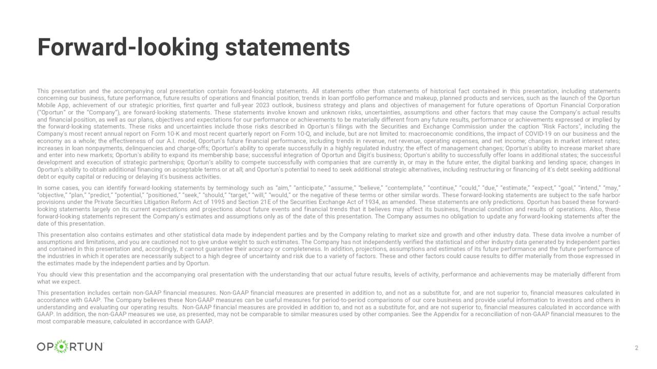 Forward-looking statements