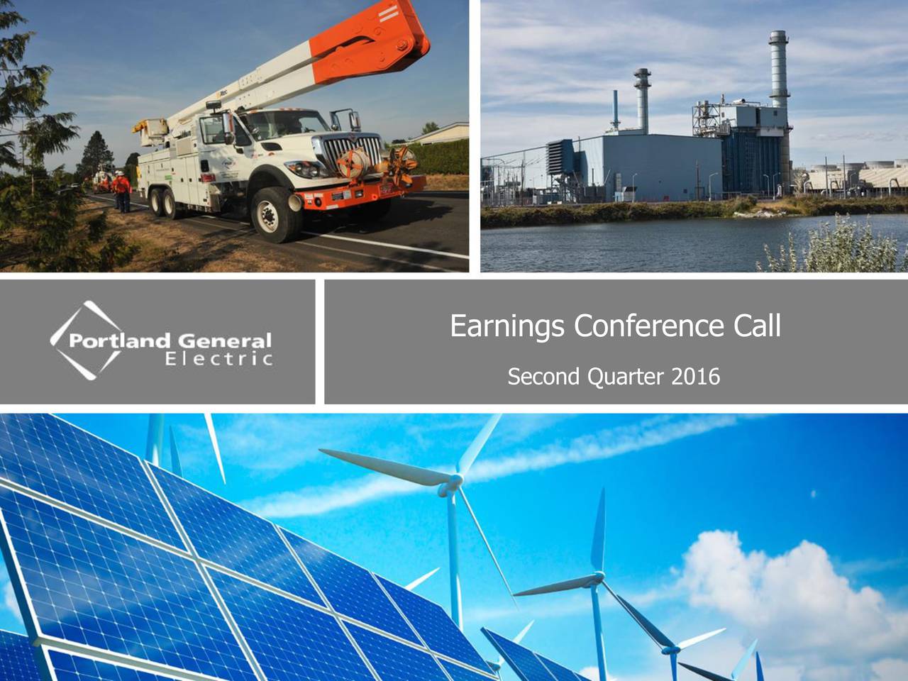 Portland General Electric Company 2016 Q2 Results Earnings Call