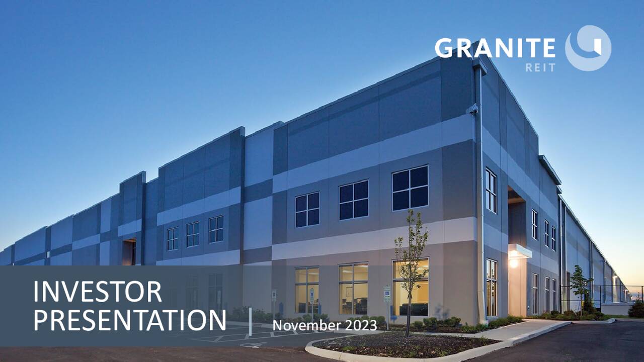 Granite Real Estate Investment Trust 2023 Q3 Results Earnings Call
