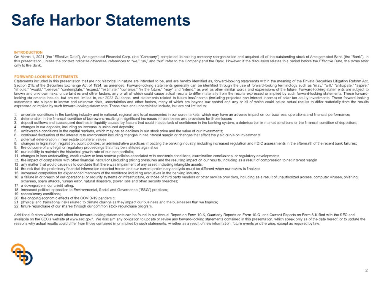 Amalgamated Financial Corp. 2023 Q3 Results Earnings Call
