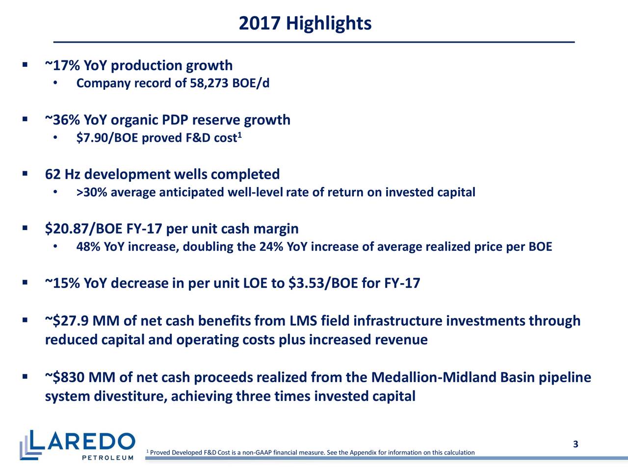 Laredo Petroleum Holdings, Inc. 2017 Q4 - Results 
