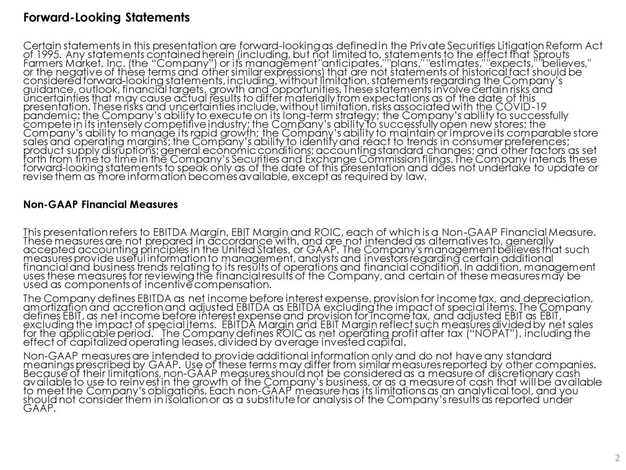 Forward-Looking Statements