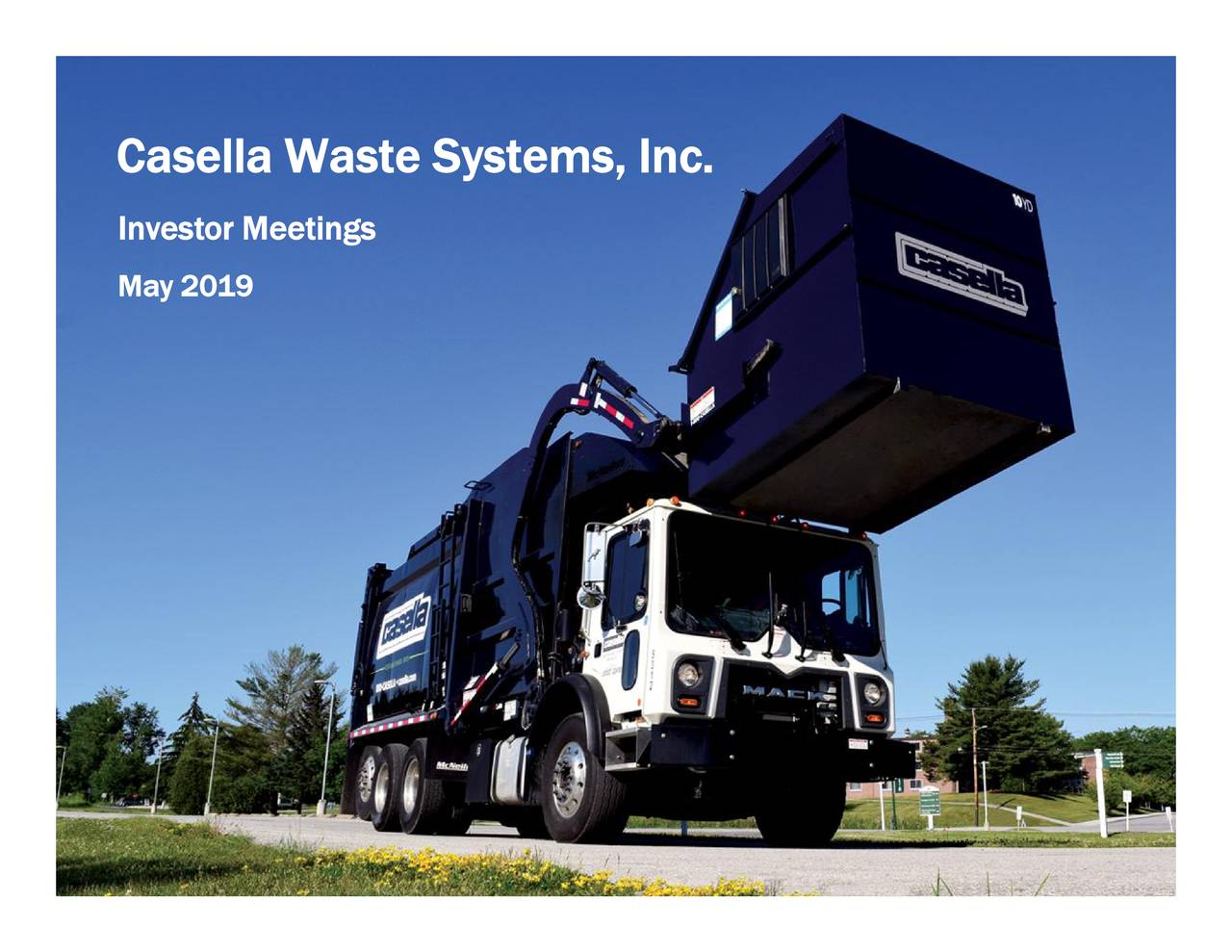 Casella Waste Systems (CWST) Presents At KeyBanc Capital Markets 2019