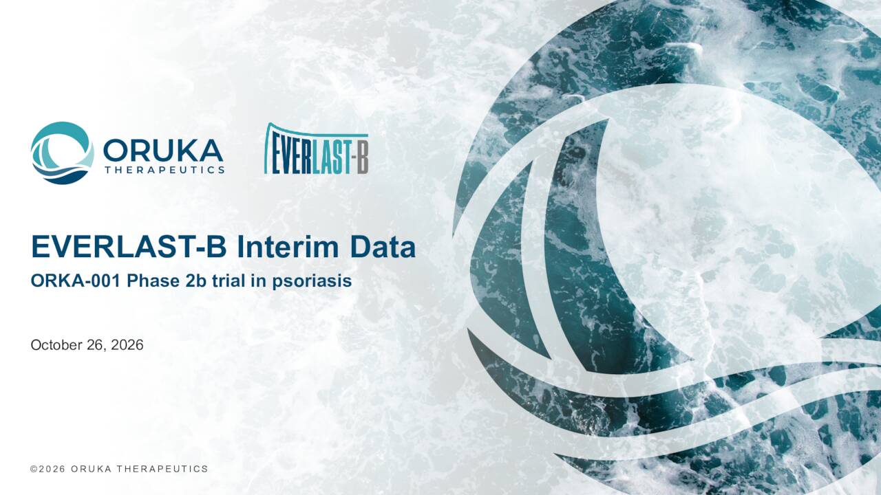 Oruka Therapeutics, Inc. (ORKA) Discusses Interim EVERLAST-B Results ...