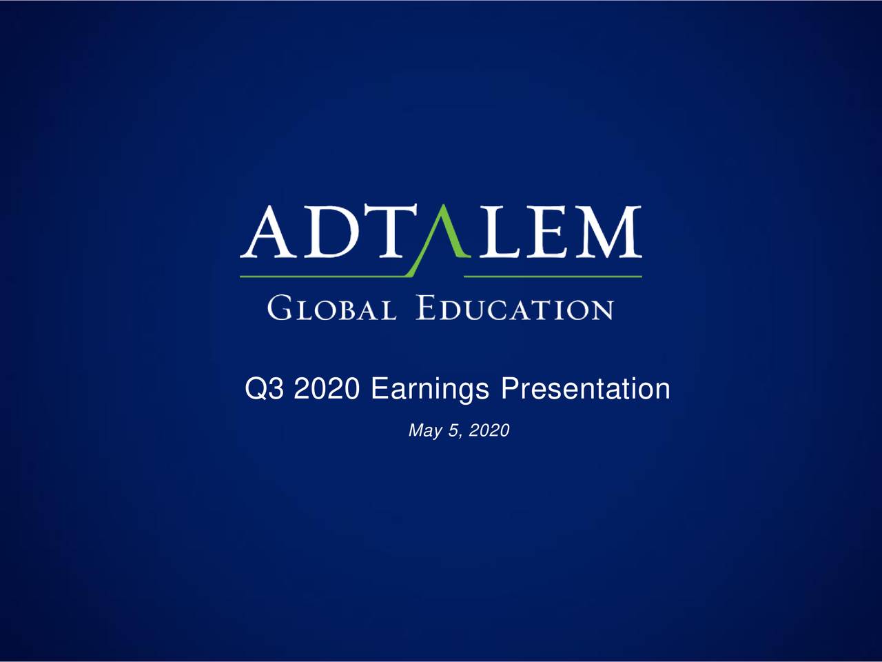 Q3 2020 Earnings Presentation