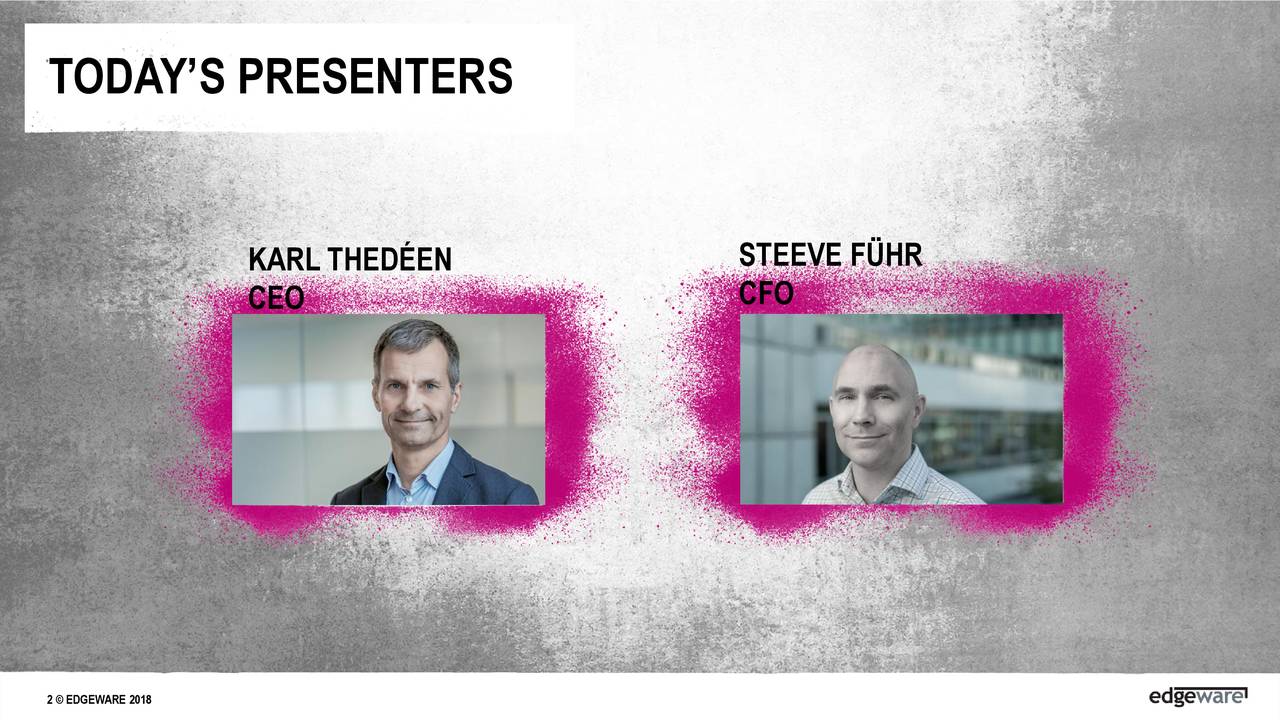 TODAY’S PRESENTERS