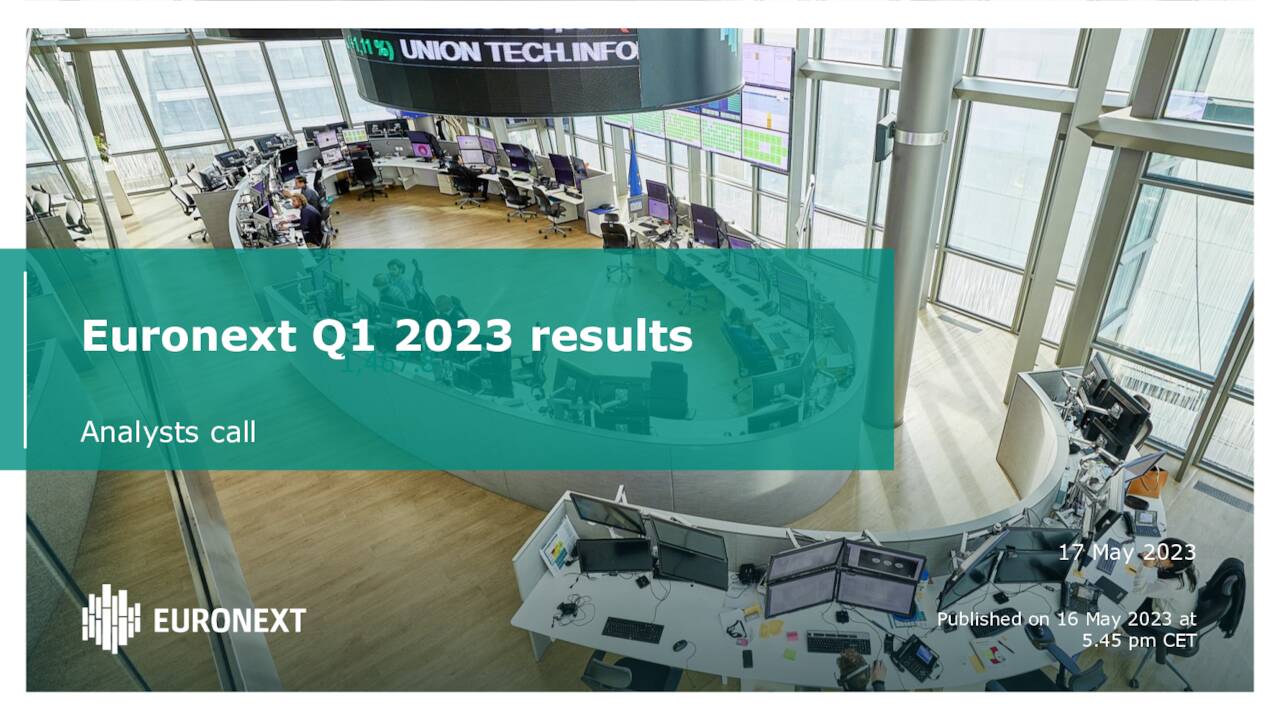 Euronext Q1 2023 results