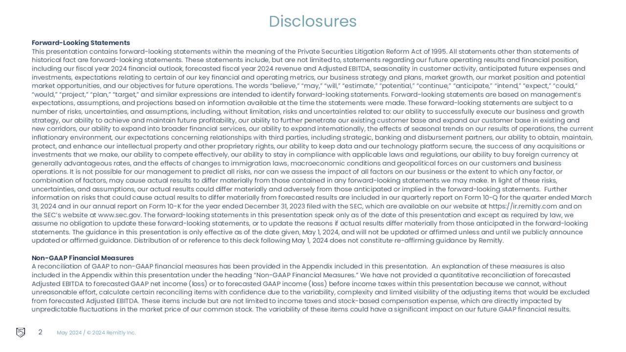 Remitly Global, Inc. 2024 Q1 Results Earnings Call Presentation