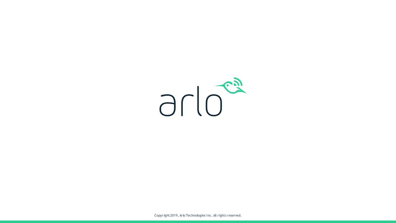 Arlo Technologies, Inc. 2019 Q3 - Results - Earnings Call Presentation ...