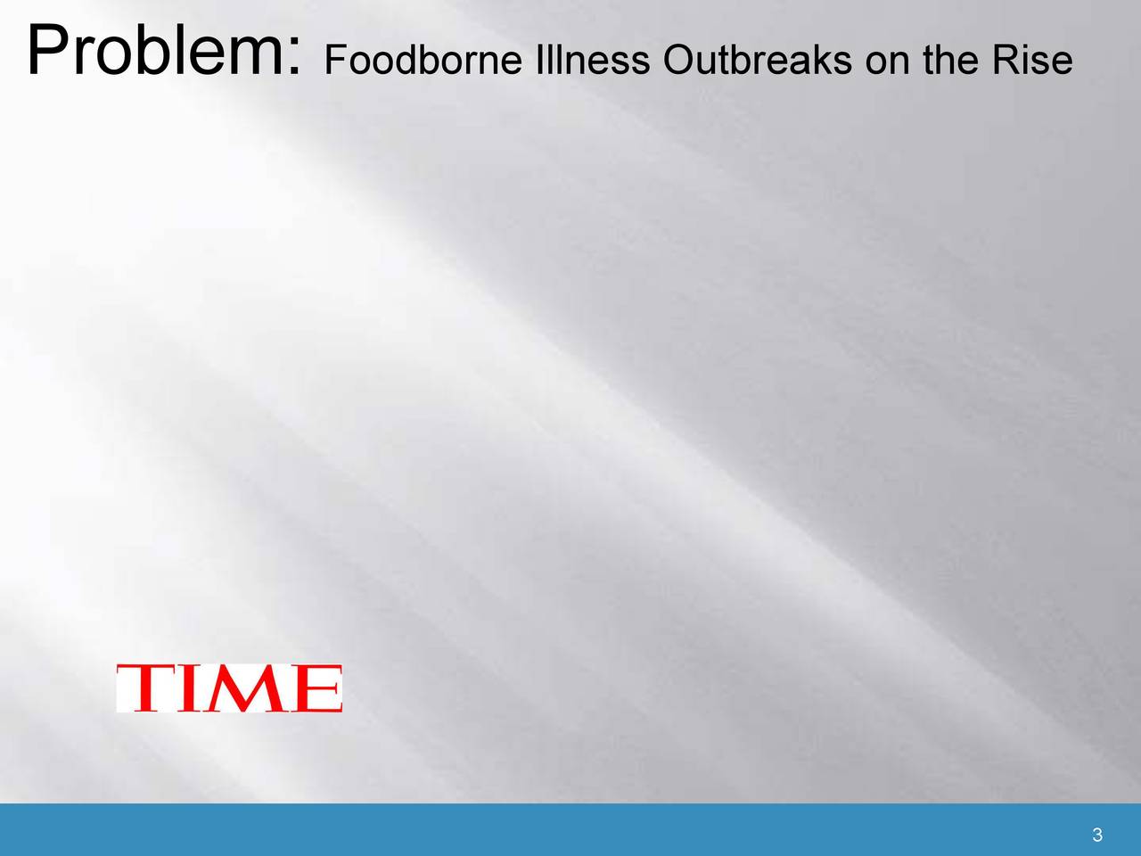 Problem:                 Foodborne Illness Outbreaks on the Rise