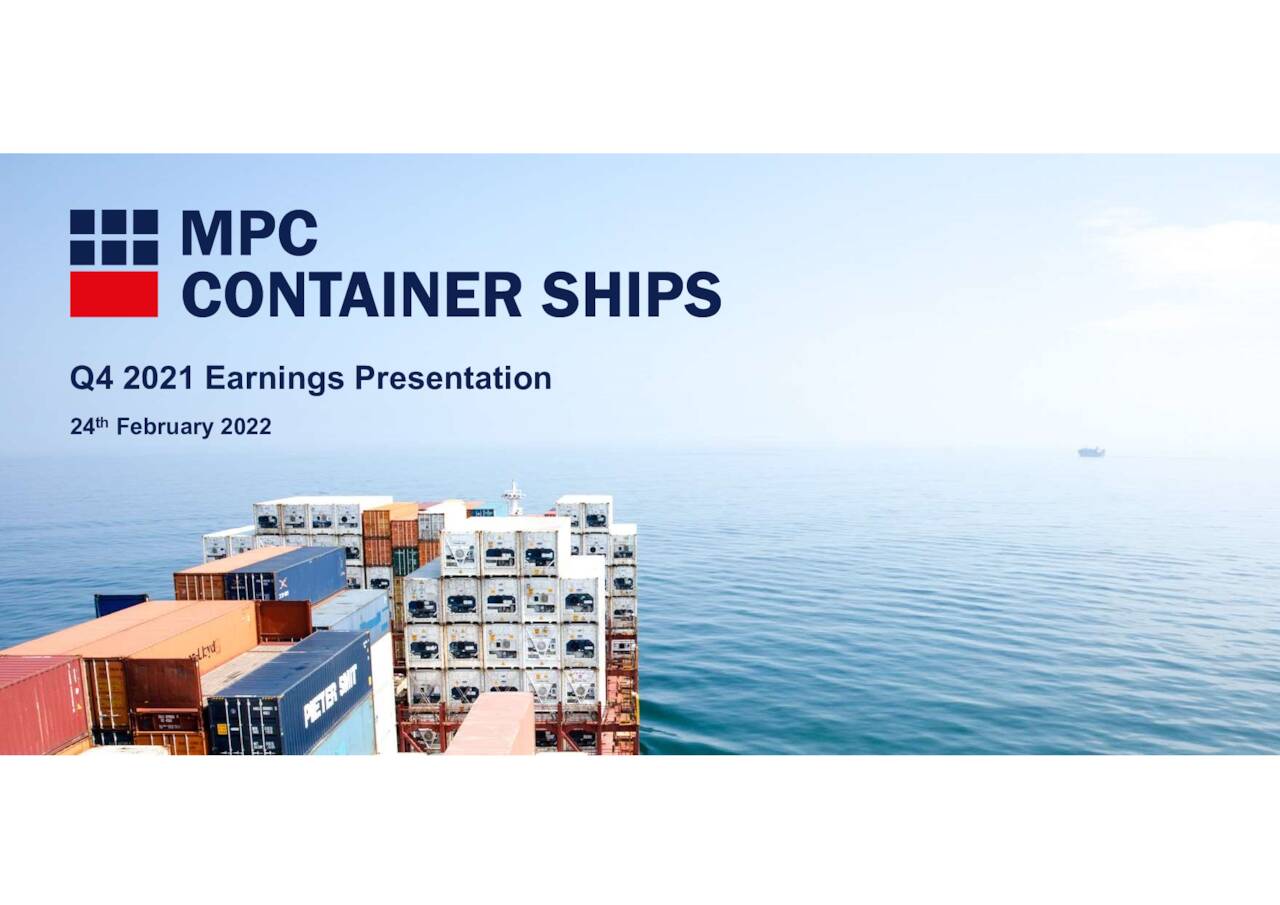 MPC Container Ships ASA 2021 Q4 Results Earnings Call Presentation