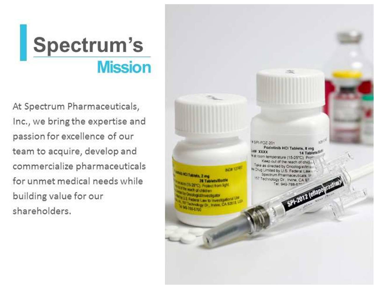 Spectrum Pharmaceuticals (SPPI) Presents At H. C. Wainwright Global