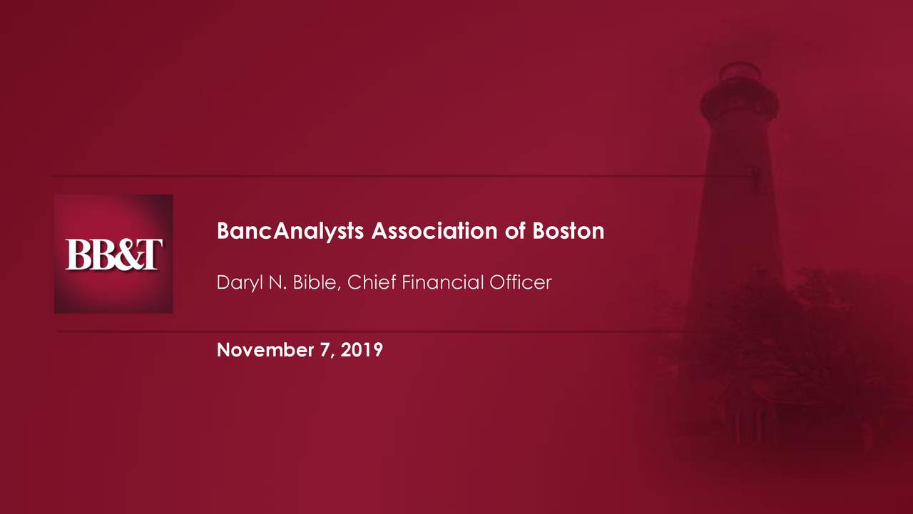 BB&T (BBT) Presents At BancAnalysts Association of Boston Conference