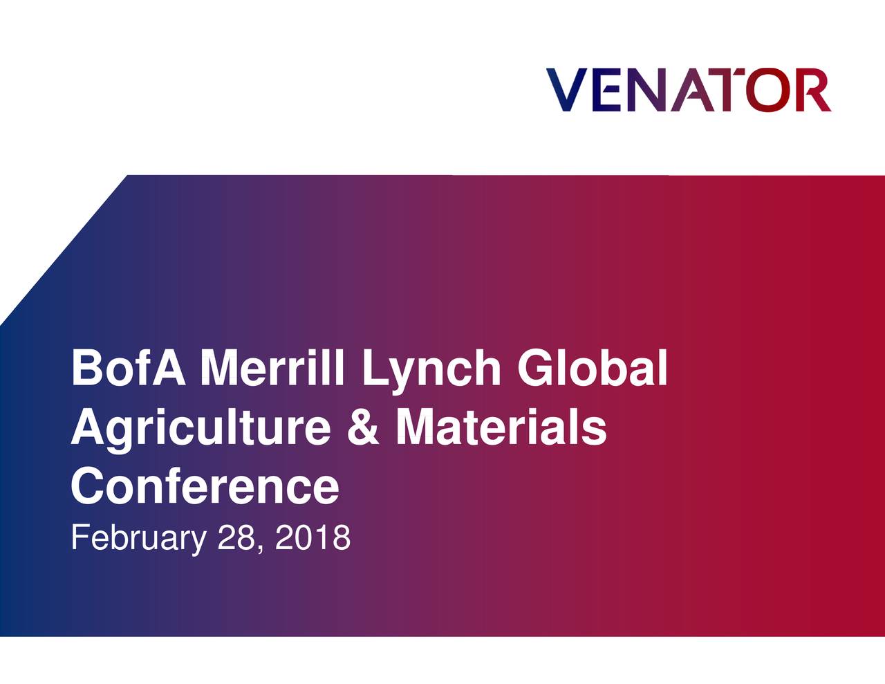venator materials vntr presents at bank of america merrill lynch merillynch com